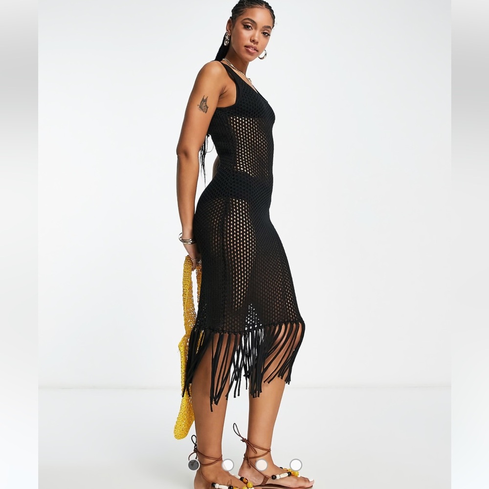 & other stories Crochet Fringe Dress